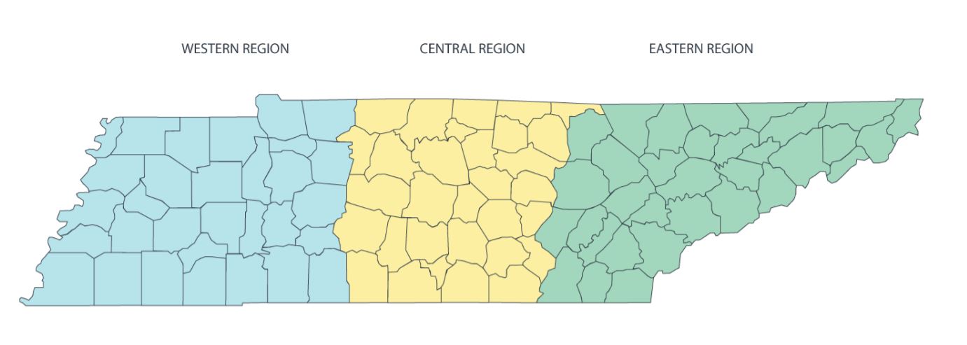 Tennessee Extension State Map